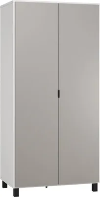 Produktbild von 93 cm breiter Kleiderschrank mit 2 Türen | Farbe: Weiß