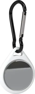 Produktbild von EAZY CASE Silikon Schutzhülle Anhänger Drop kompatibel mit AirTag, Hülle zur Aufbewahrung von AirTags mit Schlüsselanhänger, Kratzfest, Schlüsselanhänger, Stoßfest, Weiß