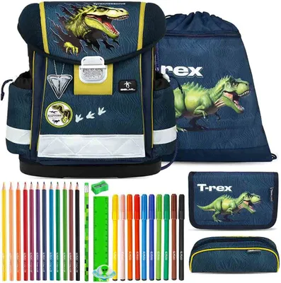 Produktbild von Belmil Schulranzen Set Classy King Dino 10-teilig gefüllt
