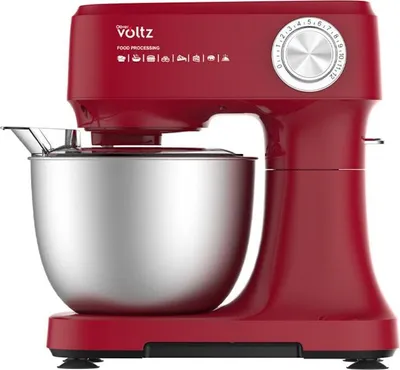 Obrázek produktu pro Planetární mixér s nerezovou mísou Oliver Voltz OV51115I, 800 W, 3,5 litru, 3 metly, 12 rychlostí + pulzní režim, červený