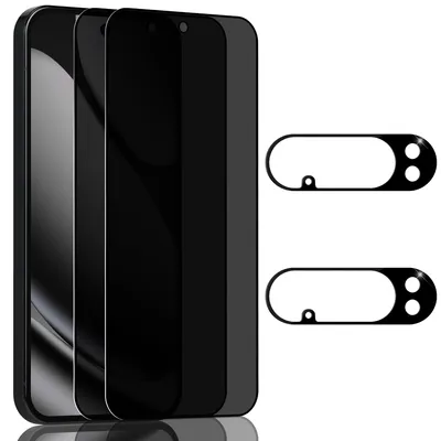 Obrázek produktu pro 2-balení Google Pixel 10 Pro XL Ochranné sklo na displej Privacy & 2-balení ochrana objektivu - Tvrzené sklo 9H - Super kvalita 3D