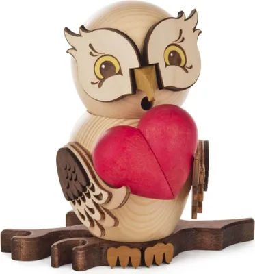 Obrázek produktu pro Kuřácká figurka sova se srdcem výška 16 cm NOVINKA