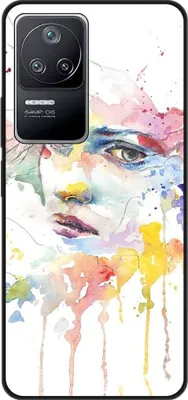 Produktbild von König Design Hülle kompatibel mit Xiaomi Poco F4 Kunststoff Soft Handyhülle - Handy Case Frauengesicht