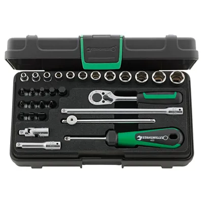 Zdjęcie produktu dla STAHLWILLE 96011138, Zestaw nasadek, 30 głowic(e), 230 mm, 130 mm, 998 g