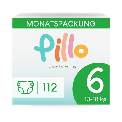 Produktbild von Pillo Windeln 112 Stk. Größe 6 (13-18 kg)
