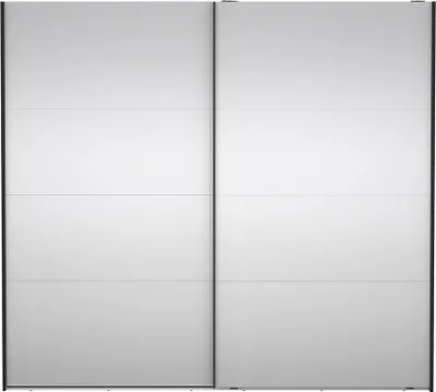 Produktbild von Catania Schiebetürenschrank 2 Türen mit Spiegel 245x220cm matt schwarz.