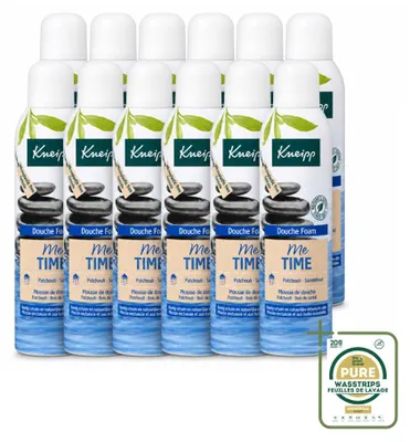 Obrázok produktu pre 12 kusov sprchového gélu Kneipp Me-Time – vôňa pačuli a santalového dreva – 200 ml – balenie