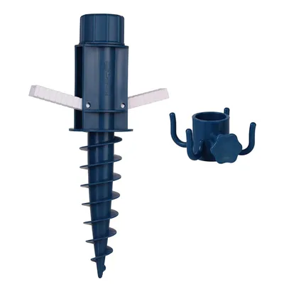 Produktbild von Sekey Bodendübel für Sonnenschirm mit Aufhängehaken, Schirmständer für 22-32 mm Stangen, Blau