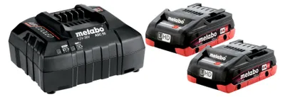 Image de Metabo Kit de base 18V - 2x Batteries LiHD 4.0Ah + Chargeur ASC 55 ( 685163000 )