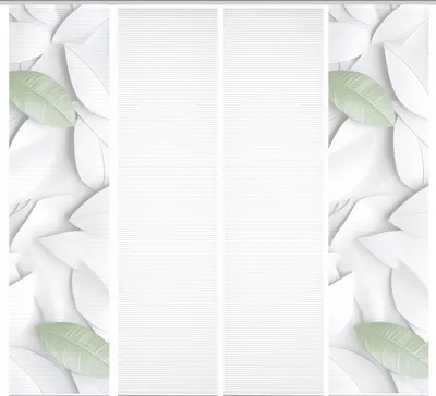 Produktbild von HOME in green LISON Schiebegardine recyceltes Polyester, 245x60 cm, Blättermotiv