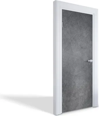Produktbild von Türdeko Aufkleber Selbstklebende Wandsticker Personalisiert - Graue Betonstruktur - 75 x 205 cm