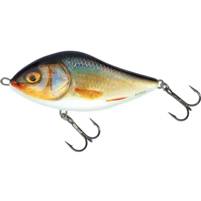 Produktbild von Salmo Slider Jerkbait Wobbler , Salmo Farben:Real Roach, Länge/Gewicht/Laufverhalten/Tauchtiefe:10cm / 36g / schwimmend / 1.0-1.0m