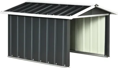 Image de Outsunny Abri de jardin pour tondeuse à gazon robot-tondeuse - garage tondeuse robot - tôle acier gris