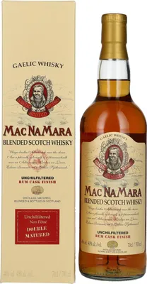 Image de Gaelic Whisky MACNAMARA Rum Cask Finish Blended Scotch Whisky 40% Vol. 0,7l en boîte cadeau