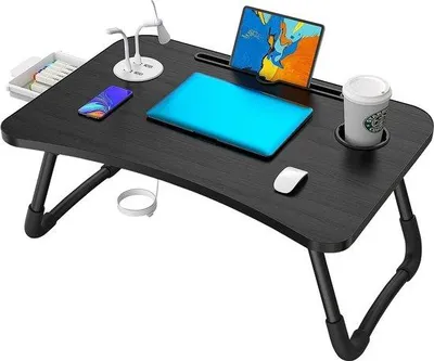 Produktbild von Famanu Laptop-Tisch tragbar und faltbar - Schwarz