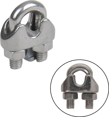 Produktbild von Seilklemmen AISI316 aus Edelstahl 4-5mm Drahtseilklemmen für Meerwasser geeignet
