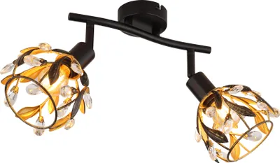 Produktbild von Globo Lighting Strahler Metall schwarz matt, 2x E14