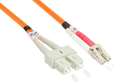 Produktbild von Patchkabel LWL Duplex OM2 (Multimode, 50/125) LC/SC, 1m, Good Connections®