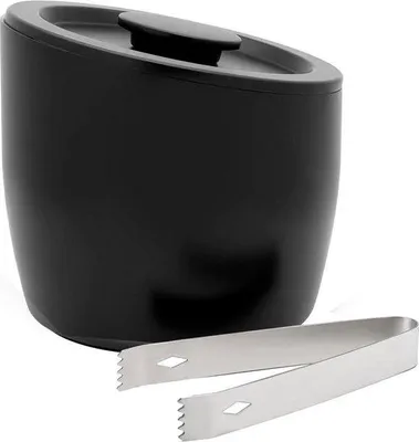 Immagine prodotto di Contenitore per ghiaccio in acciaio inossidabile a doppia parete da 25 litri, nero opaco