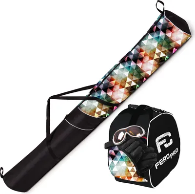 Produktbild von Premium SET Skitasche, 170 cm, Triangle, mit Skischuhtasche, für Ski-Stöcke-Schuhe-Helm, kompakt [053]
