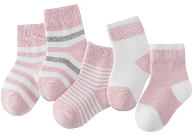 Produktbild von Camilife 5 Paar Kleinkind Kinder Mädchen Baumwolle Socken Set Babysocken Weich S