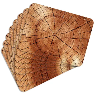 Produktbild von MG Design Set aus 8 Kork-Platzsets - Wood 2 - 30 x 40 cm - hitzebeständig & abwischbar, mit Korkrückseite