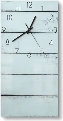 Produktbild von DEQORI Glasuhr 30x60 cm Zahlen 'Holzschrift HOME' Wanduhr Glas Uhr Design leise