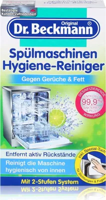 Produktbild von Dr. Beckmann Spülmaschinen Hygiene-Reiniger 75g - Entfernt aktiv Rückstände