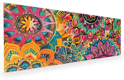 Produktbild von Küchenrückwand Spritzschutz Glas mit Motiv Mandala Design 40 x 40 cm