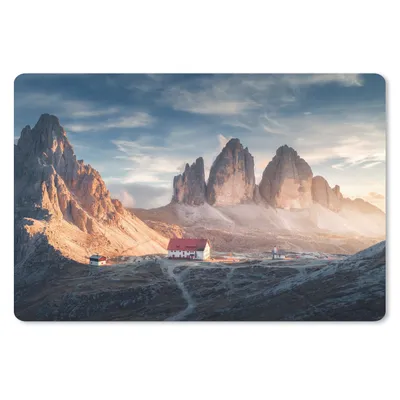 Produktbild von MuchoWow® Mauspad Mousepad Haus - Berge - Landschaft 27x18 cm - Mousepads - Maus Mat - Pad - Mausunterlage - Büroartikel - Desk Matten