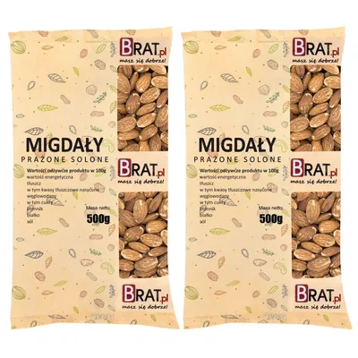 Image de Amandes grillées salées 1kg (2x500g)