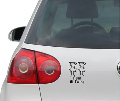 Produktbild von Aufkleber / Autoaufkleber - JDM - Die cut - Aunt Of Twins G/G Decal Auto Fenster Laptop Sticker - schwarz - 88mmx111mm