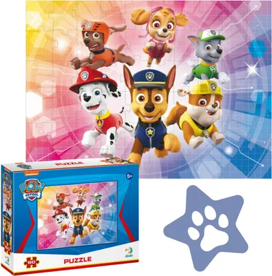 Zdjęcie produktu dla Puzzle Psi Patrol Paw Patrol 60 Elementów Kolorowa Układanka Dla Dzieci