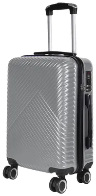 Image de Valise cabine, légère, roulettes à 360°, grise