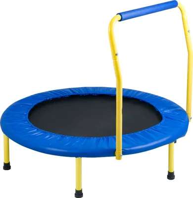 Produktbild von SucceBuy 3FT Trampolin für Kinder, 36" Indoor-/Outdoor-Trampolin mit Schaumstoffgriff, Freizeit-Trampolin
