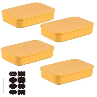 Produktbild von Solidchoice – Set aus 4 stapelbaren Aufbewahrungsboxen mit Deckel