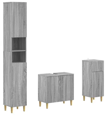 Immagine prodotto di vidaXL Sistema di mobili da bagno in 3 pezzi ARNHEM, realizzato in legno composito