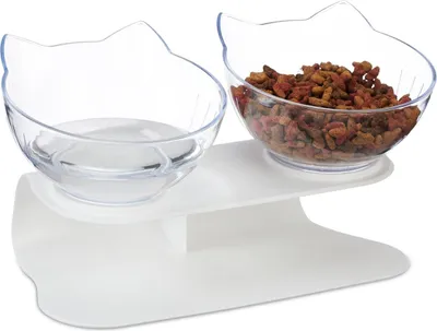 Productafbeelding van Voerbak voor katten met 2 antislipbakken