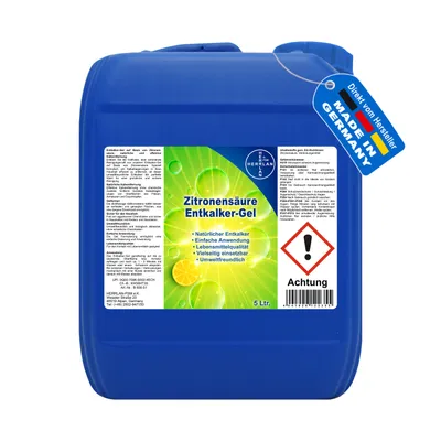 Produktbild von Zitronensäure Entkalker-Gel - 5 Liter - Leistungsstarker -Entkalker für Armaturen und Oberflächen I HERRLAN-Qualität