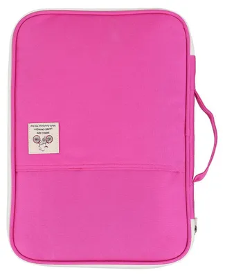 Immagine prodotto di Custodia per documenti A4 con cerniera, organizer, colore rosa, dimensioni 35x25x3,5 cm