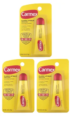 Produktbild von CARMEX - Lippenbalsam 3er Pack - Kälteschutz - Regenerierend - In der Tube