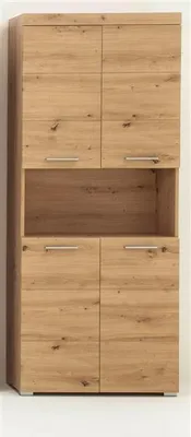 Produktbild von trendteam Bad Hochschrank Amanda Asteiche Melamin/Asteiche Tiefgezogen 73 x 190 x 31 cm