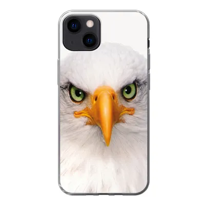 Produktbild von MuchoWow® Handyhülle Schutzhülle Hülle für iPhone 13 Jungen - Adler - Amerikanischer Weißkopfseeadler - Vogel - Porträt - Schnabel - Augen Silikon Softcase Handy Hülle - Karteninhaber