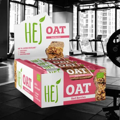 Produktbild von HEJ Oat Bar Organic (12x45g) Red Berries