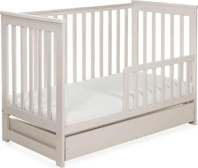 Produktbild von Muminky | Babybett Holz 120x60 - Kaschmir - Sicheres Design - Mit praktischer Schublade