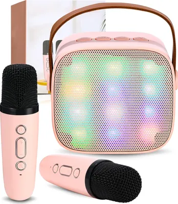 Produktbild von Tragbarem Bluetooth-Karaoke Maschine mit 2 Drahtlosen Mikrofonen