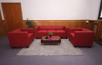 Obrázek produktu pro 3-1-1 Sedací souprava Gauč Garnitur Loungesofa Lille Leder rot
