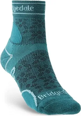 Produktbild von Bridgedale Trail Run Lightweight T2 Merino Sport 3/4 Crew Women's Velikost: L / Barva: aquamarin