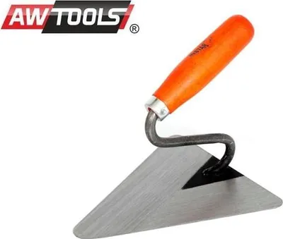 Immagine prodotto di Awtools cazzuola triangolare rettificata 200 mm manico in legno