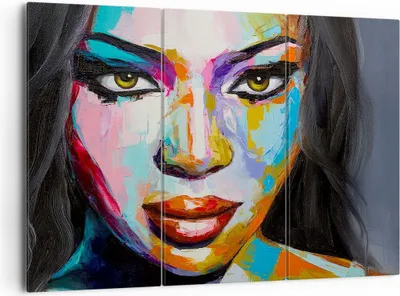 Produktbild von Bild auf Leinwand - Leinwandbild - Mädchen Gesicht - 165x110cm - Wand Bild - Wanddeko - Wandbilder - Leinwanddruck - Bilder - Kunstdruck - Wanddekoration - Leinwand bilder - Wandkunst - CE165x110-3447